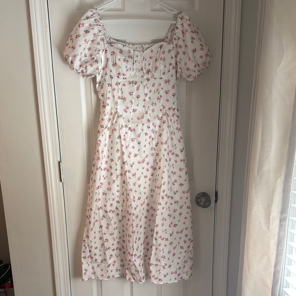 YOZY Floral Puff Sleeve Dress